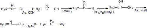 Convert chloroethane to chloromethane