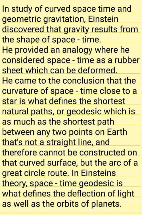 According to the general theory of relativity, what are consequences of the curvature of space-time?