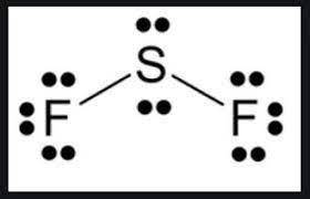 Which statements about sulfur difluoride are correct?

Select all the correct answers.
1) Each fluor