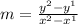 m = \frac{y^{2} -y^{1} }{x^{2} -x^{1} }