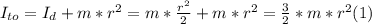 I_{to} = I_{d} + m*r^{2}  = m*\frac{r^{2}}{2} +  m*r^{2} = \frac{3}{2}*  m*r^{2} (1)