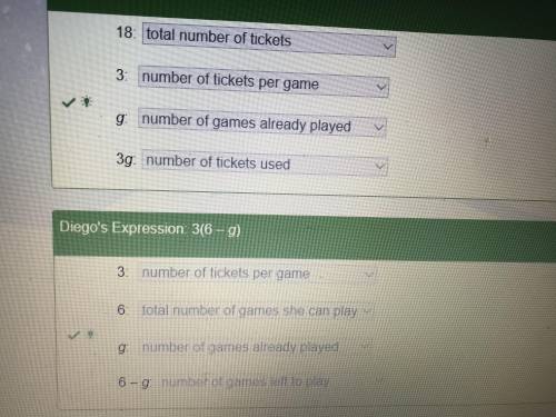 Zhi bought 18 tickets for games at a fair. each game requires 3 tickets. zhi wrote the expression 18