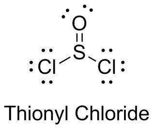 What noble gas has the same ground state electron configuration as the oxygen in thionyl chloride?
