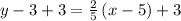 y-3+3=\frac{2}{5}\left(x-5\right)+3