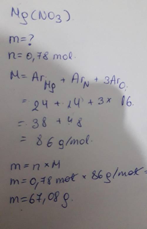 What is the mass of 0.78 mol Mg(NO3),? Make sure to round to the correct number of sig figs and to i