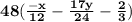 \mathbf{48(\frac{-x}{12} -\frac{17y}{24}- \frac{2}{3})}