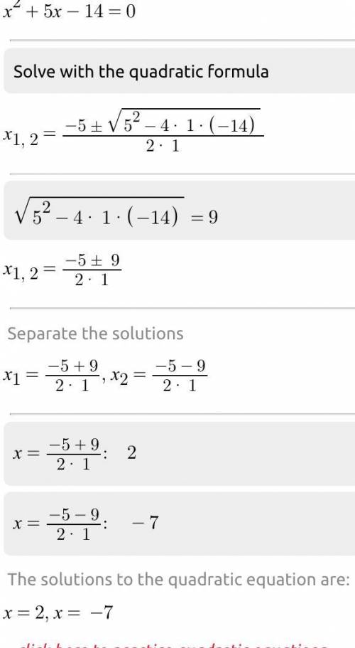 !!help equation: x^2+5x-14 and use the steps above