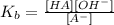 K_b=\frac{[HA][OH^-]}{[A^-]}