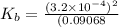 K_b=\frac{(3.2\times 10^{-4})^2}{(0.09068}