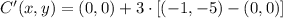 C'(x,y) = (0,0) +3\cdot [(-1,-5)-(0,0)]