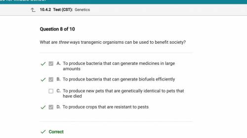 What are three ways transgenic organisms can be used to benefit society?