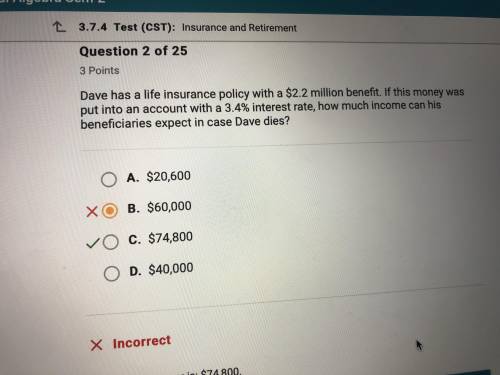 Personal finance question  dave has a life insurance policy with $2.2 million benefit. if this money