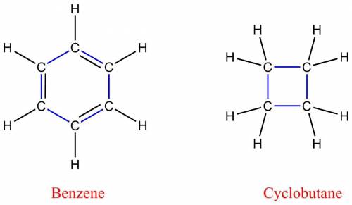 How many carbon-carbon sigma bonds are present in each of the following molecules:  benzene, cyclobu
