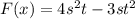 F(x)=4s^2t-3st^2