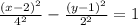 \frac{\left(x-2\right)^2}{4^2}-\frac{\left(y-1\right)^2}{2^2}=1