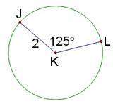 Determine the length of arc jl. a)  25 9 π  b)  5 13