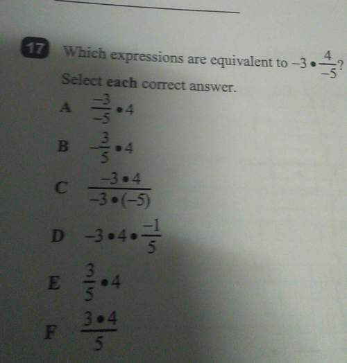 Which expressions are equivalent to -3x4/-5