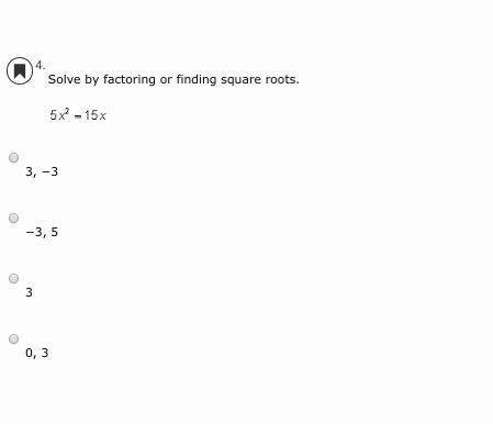 Solve by factoring or finding square roots.
