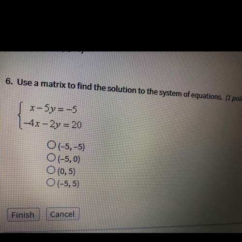 *urgent*  use a matrix to find the solution to the system of equations.