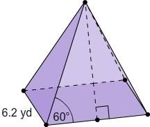 What is the lateral area of this regular octagonal pyramid? (picture one)