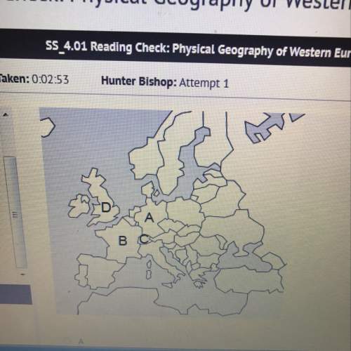 Which letter on the map represents germany  a a b b  c c &lt;