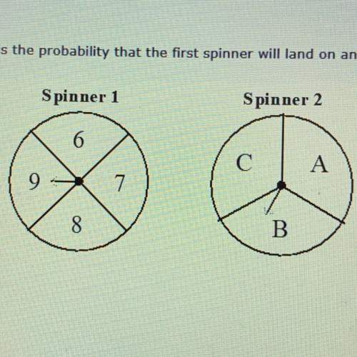 Asap!  what is the probability that the first spinner will land on an odd number and the