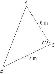 What is the length of ab, to the nearest tenth of a meter?  4.4 6.5