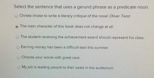 Select the sentence that uses a gerund phrase as a predicate nouno christa chose to write a literary