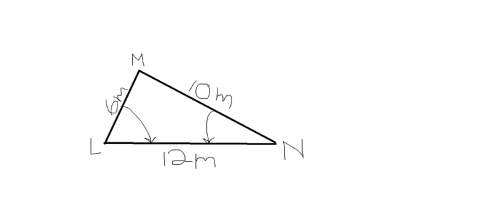 In the figure above if sides lm and nm are cut apart from each other at point m creating 2 free swin