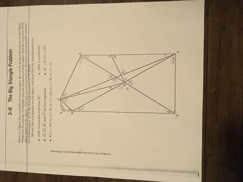 Me find the rest of the angles. the big triangle problem