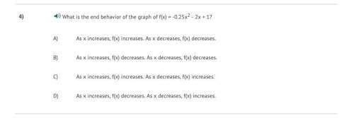 *ez question* ! brainlest answer 15  what is the end behavior of the graph of f(x) =