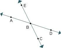 In the diagram, which angles are vertical angles? check all that apply.  abe and abc ab
