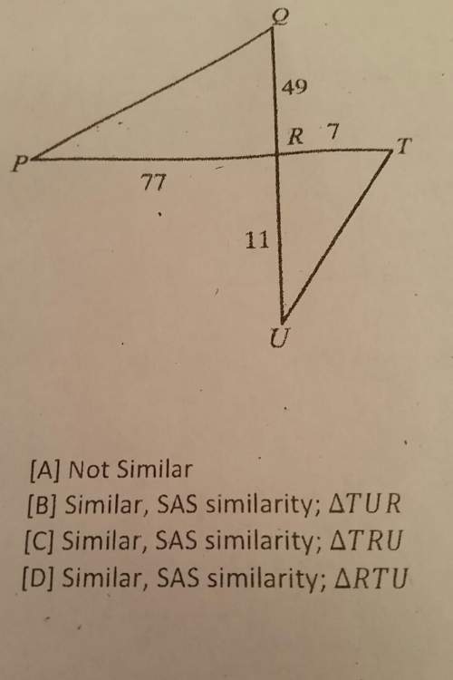 Determine if the given triangles are similar. explain your reasonin in a complete sentence.
