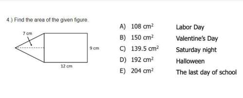 Find the area of the given figure.show your work !