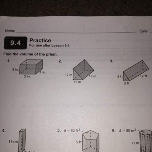 Ineed to find to volume of the prism