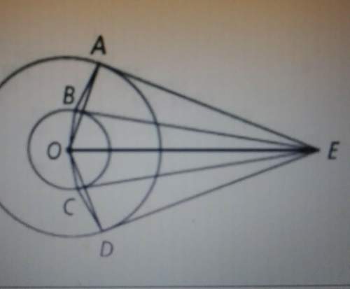 Performance task 1four tangents are drawn from e to two concentric circles. a,b,c,and d