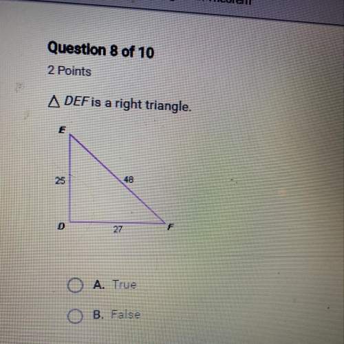 True or false ? is it a right angle