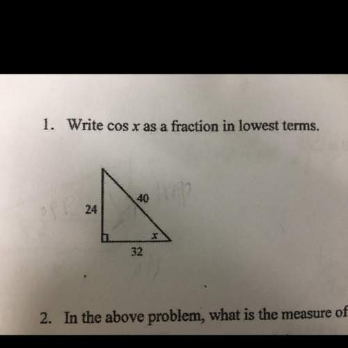 Write cosine x as a fraction in lowest terms