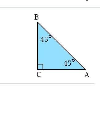Use the figure shown to find the missing lengths of the triangle.ab=19 squareroot 2 m