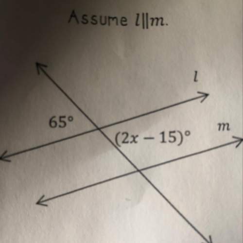 Assume ll|m. solve for x what is the angle relationship between the angles measuri