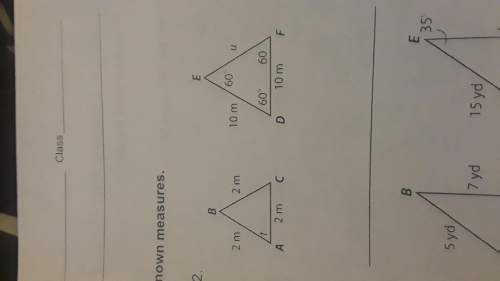 The triangles in each pair are similar. find the unknown measure