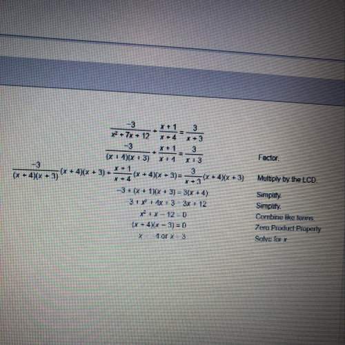 Rueben wrote this solution to solve for which statement is true?  - - =