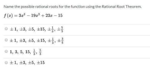 Name the possible rational roots for the function using the rational root theorem. f(x)=