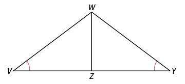 Given: ∠v ≅ ∠y, bisects ∠vwy. prove: ∆vwz ≅ ∆ywz look at the figure. which postulate or theorem pr