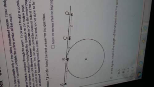 In the figure what is the length of the tangent from the external point d to point b point point