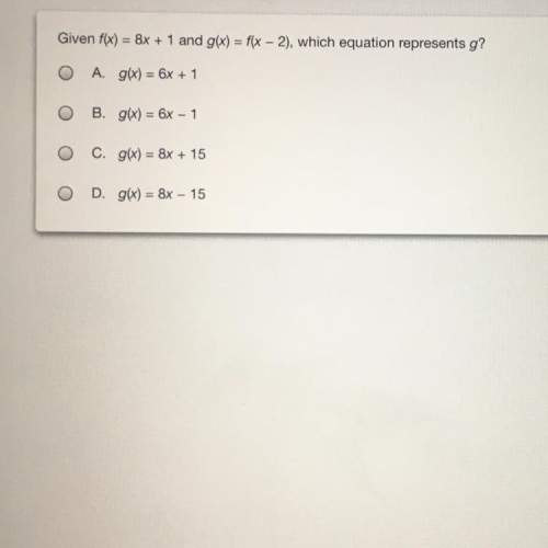 Which equation represents g? (photo attached)