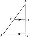 The figure shows triangle abc and line segment pq, which is parallel to bc: part a: is triangle ab