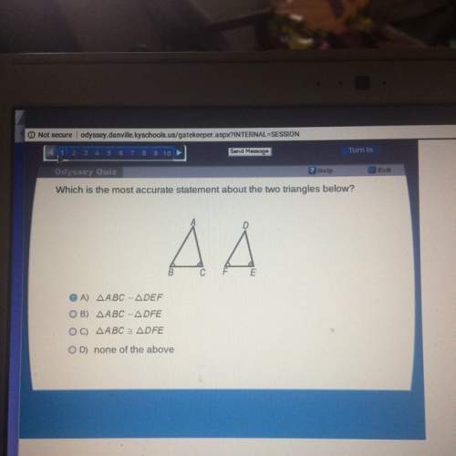 Which is the most accurate statement about the two triangles below