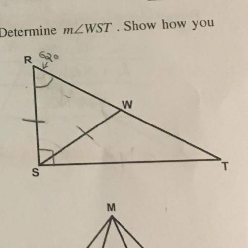 2. in the diagram shown, rwt. rs is perpendicular to st. angle r= 62. determine mzwst. show h