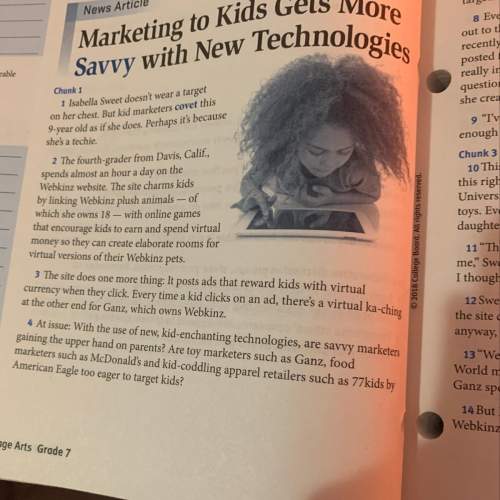 Reread chunk 1. how is technology advertisers reach more kids? use evidence from text in your answ